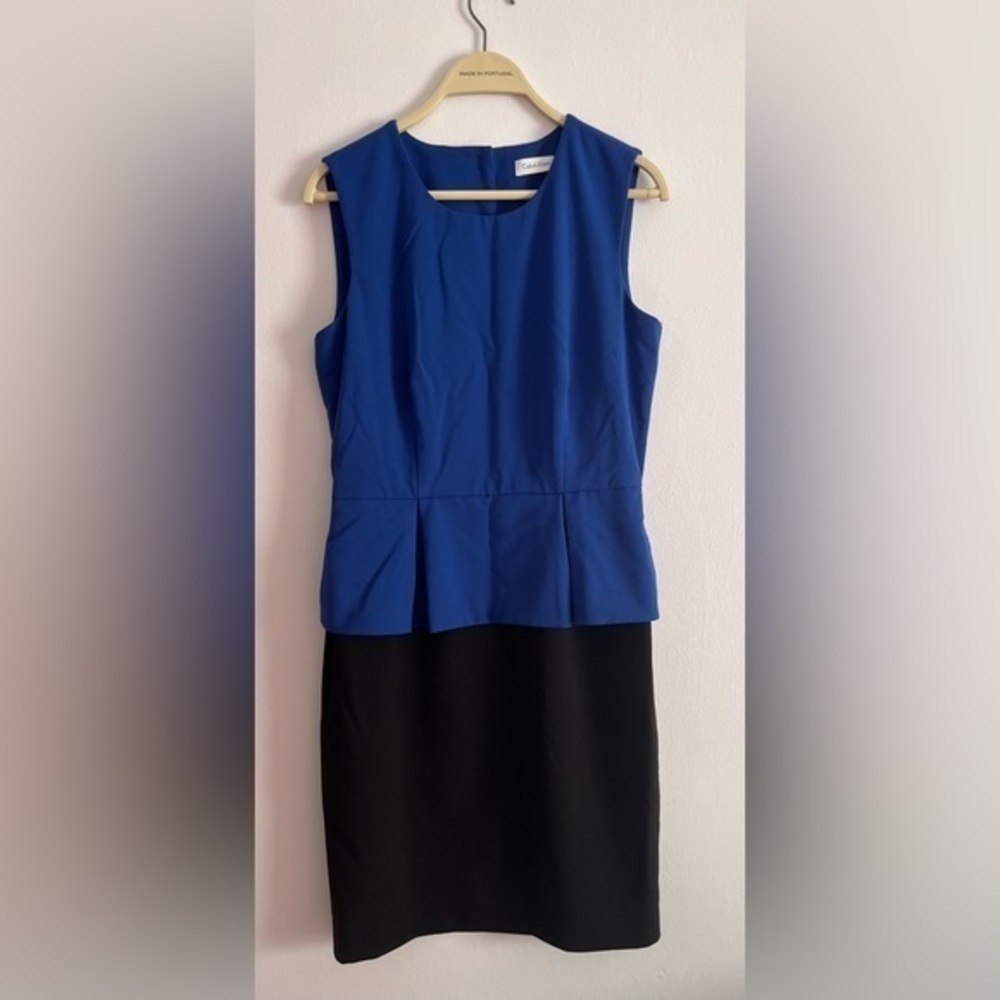 Calvin Klein sleeveless black/blue dress size 8